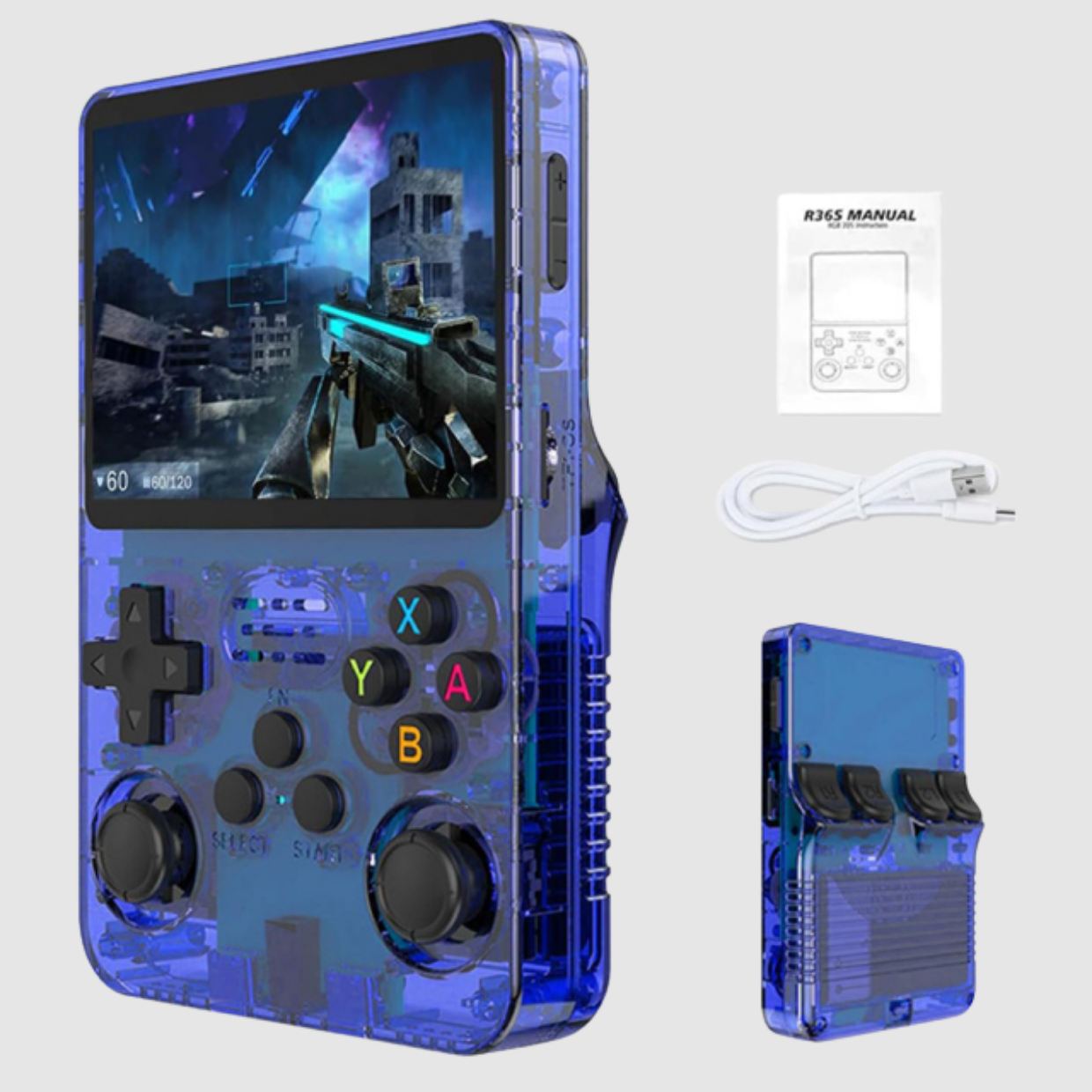 Console Portable Rétro 128 Go – Noir-Rouge